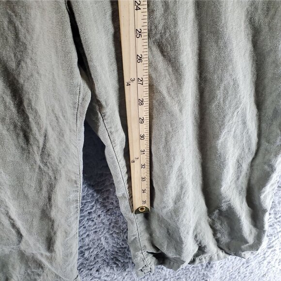Universal Thread Jumpsuit Womens Medium Green Utility Pockets Linen Blend - Picture 3 of 9